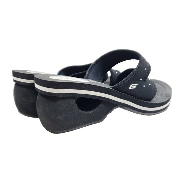 Skechers Cali Women's Size 6 Slide Sandals Black Synthetic - Picture 3 of 7